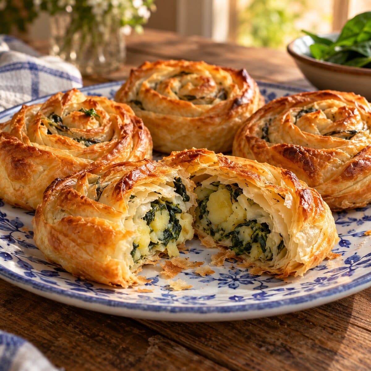 Patatesli / Ispanaklı Gül Böreği