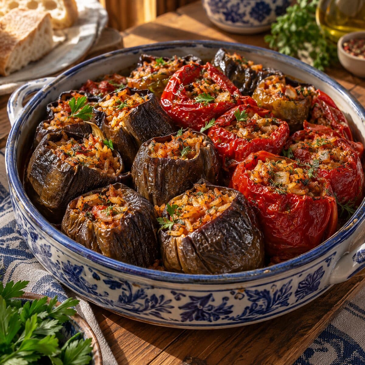 Kuru Dolma (Patlıcan / Biber)